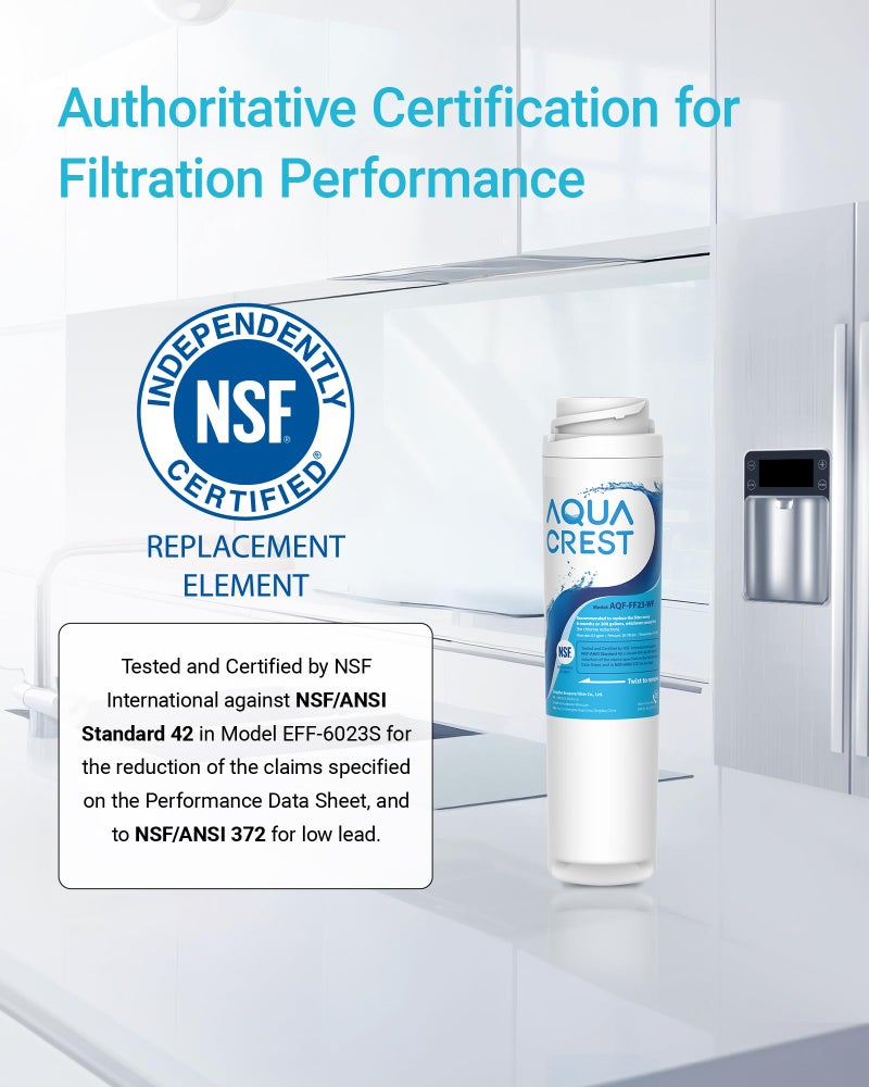 AquaCrest AQUA CREST GSWF Refrigerator Water Filter, Replacement for GEÂ® GSWF Smart Water 238C2334P001, KenmoreÂ® 46-9914, 469914, 9914, 2 Filters - Image 5